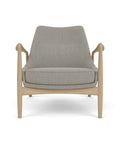 natural oak and re wool 0218 upholstery seal lounge chair designed by ib Kofod-Larsen for audo Copenhagen 