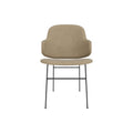 Audo Copenhagen The Penguin Dining Chair, Fully Upholstered in Audo Bouclé 02, packshot on white