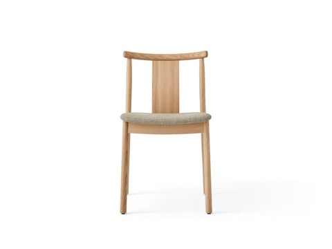 natural oak Merkur Dining Chair with hallingdal 200 fabric designed by Skogstad & Wærnes for audo copenhagen