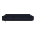 muuto in situ sofa 3 seater in vidar 554 upholstery and black frame 