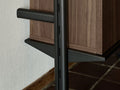 String Furniture Pira pole wall mounted against wood panelling, wall mounting kit detail