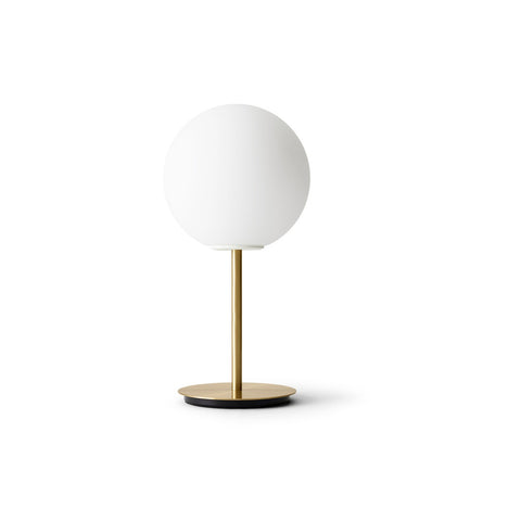 Audo Copenhagen TR Bulb Table Lamp in Brushed Brass, packshot on white