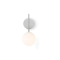 Audo Copenhagen TR Bulb Suspended Wall Lamp in Polished Steel, packshot on white