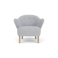 Audo Copenhagen Ingeborg Lounge Chair in Natural Oak with Fiord 0751, packshot on white