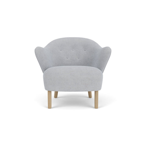 Audo Copenhagen Ingeborg Lounge Chair in Natural Oak with Fiord 0751, packshot on white