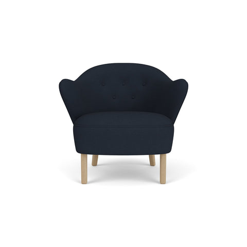 Audo Copenhagen Ingeborg Lounge Chair in Natural Oak with Fiord 0782, packshot on white