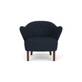 Audo Copenhagen Ingeborg Lounge Chair in Dark Stained Oak with Fiord 0782, packshot on white