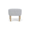 Audo Copenhagen Ingeborg Ottoman in Natural Oak with Fiord 0751, packshot on white