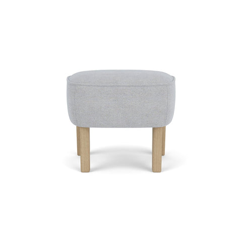 Audo Copenhagen Ingeborg Ottoman in Natural Oak with Fiord 0751, packshot on white