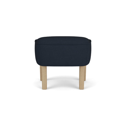 Audo Copenhagen Ingeborg Ottoman in Natural Oak with Fiord 0782, packshot on white