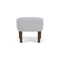 Audo Copenhagen Ingeborg Ottoman in Dark Stained Oak with Fiord 0751, packshot on white