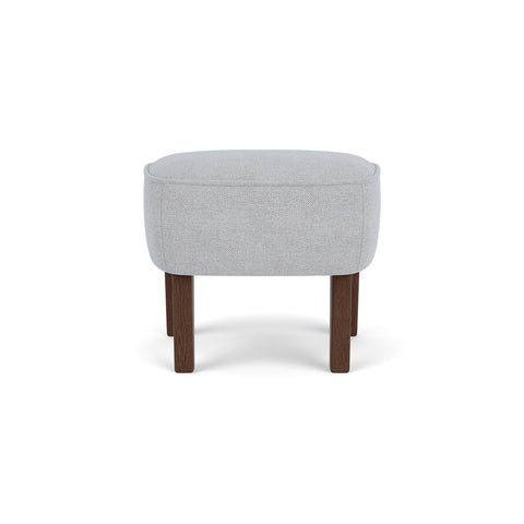 Audo Copenhagen Ingeborg Ottoman in Dark Stained Oak with Fiord 0751, packshot on white