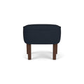 Audo Copenhagen Ingeborg Ottoman in Dark Stained Oak with Fiord 0782, packshot on white