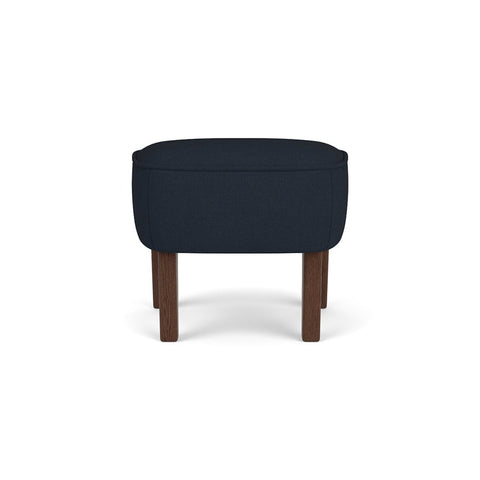 Audo Copenhagen Ingeborg Ottoman in Dark Stained Oak with Fiord 0782, packshot on white