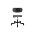 Audo Copenhagen Co Task Chair, Non-Upholstered, Without Armrests in Black Oak and Black Aluminum, packshot on white