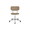 Audo Copenhagen Co Task Chair, Fully Upholstered, Without Arms in Polished Aluminum with Sierra 1611, packshot on white