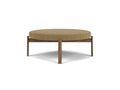 passage pouf ottoman by audo copenhagen finished in audo boucle fabric and walnut base