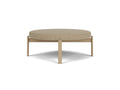 Passage Pouf Ottoman by audo copenhagen finished in natural oak and audo boucle fabric