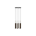 Audo Copenhagen Tubulaire Chandelier 6 Pendants, packshot on white