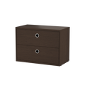 Dark oak chest of drawers, 22.8" wide, for String® System modular shelving