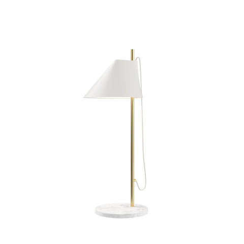 yuh table lamp in white and white marble by louis poulsen