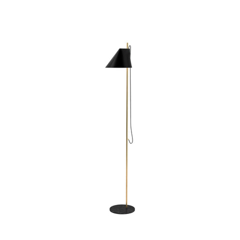 GamFratesi Yuh floor lamp in black and brass for louis poulsen