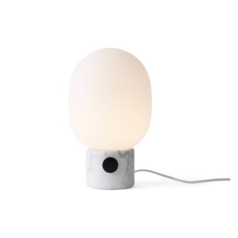 Audo Copenhagen JWDA Table Lamp, Corded in White Carrara Marble, packshot on white