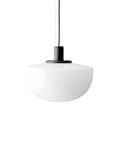 ceiling light pendant with opal glass designed by norm architects for audo copenhagen