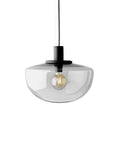 ceiling light pendant with smoked glass designed by norm architects for audo copenhagen