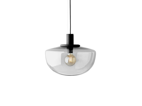 ceiling light pendant with smoked glass designed by norm architects for audo copenhagen