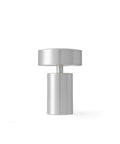 aluminum table portable lamp designed by norm architects for audo copenhagen