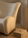 Audo Copenhagen The Tired Man Lounge Chair in a styled interior