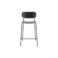 Audo Copenhagen Co Counter Chair, Upholstered in Black Oak with Audo Bouclé 02, packshot on white