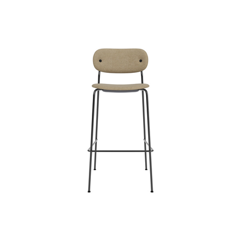 Audo Copenhagen Co Bar Chair, Upholstered, Fully Upholstered in Audo Bouclé 02, packshot on white