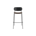 Audo Copenhagen Co Bar Chair, Upholstered in Black Oak with Audo Bouclé 07, packshot on white