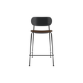 Audo Copenhagen Co Counter Chair, Upholstered in Black Oak with Audo Bouclé 07, packshot on white