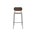 Audo Copenhagen Co Bar Chair, Upholstered in Dark Stained Oak with Audo Bouclé 02, packshot on white