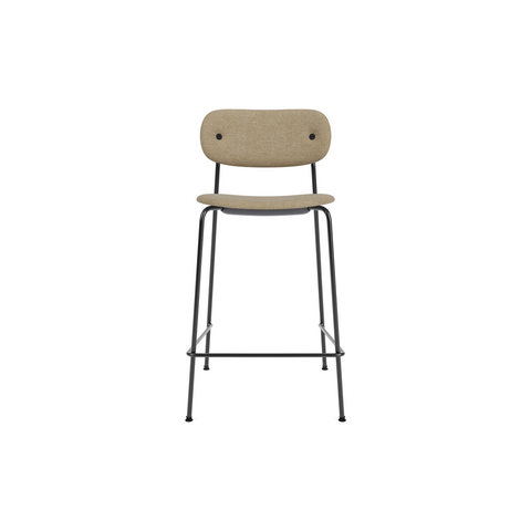 Audo Copenhagen Co Counter Chair, Upholstered, Fully Upholstered in Audo Bouclé 02, packshot on white