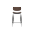Audo Copenhagen Co Counter Chair, Upholstered in Dark Stained Oak with Audo Bouclé 07, packshot on white
