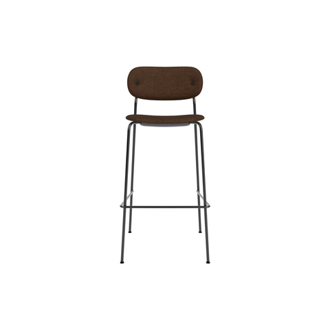 Audo Copenhagen Co Bar Chair, Upholstered, Fully Upholstered in Audo Bouclé 07, packshot on white