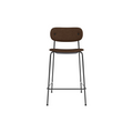Audo Copenhagen Co Counter Chair, Upholstered, Fully Upholstered in Audo Bouclé 07, packshot on white