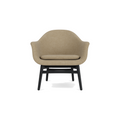 Audo Copenhagen Harbour Lounge Chair in Black Oak and Audo Bouclé 02, packshot on white