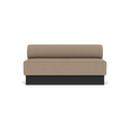 Audo Copenhagen Eave Dining Sofa, Open Section, 65" in Logan Flint on a Plateau base in Black Oak, packshot on white