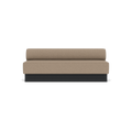 Audo Copenhagen Eave Dining Sofa, Open Section, 83" in Logan Flint on a Plateau base in Black Oak, packshot on white