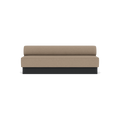 Audo Copenhagen Eave Dining Sofa, Open Section, 89" in Logan Flint on a Plateau base in Black Oak, packshot on white