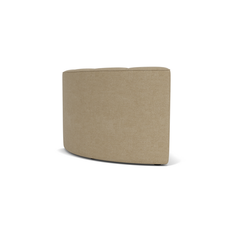 Audo Copenhagen Eave Seamline Modular Sofa, Rounded Modules, 34" Depth, Concave Right Corner in Audo Bouclé 02, packshot on white