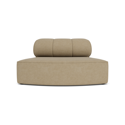 Audo Copenhagen Eave Seamline Modular Sofa, Rounded Modules, 34" Depth, Convex Open Section in Audo Bouclé 02, packshot on white