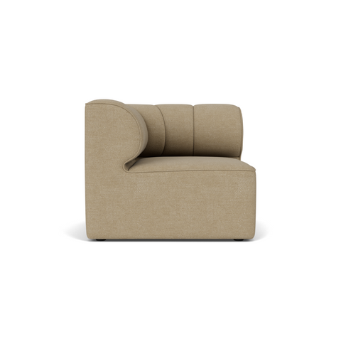 Audo Copenhagen Eave Seamline Modular Sofa, Straight Modules, 34" Depth, Left Corner 34" in Audo Bouclé 02, packshot on white