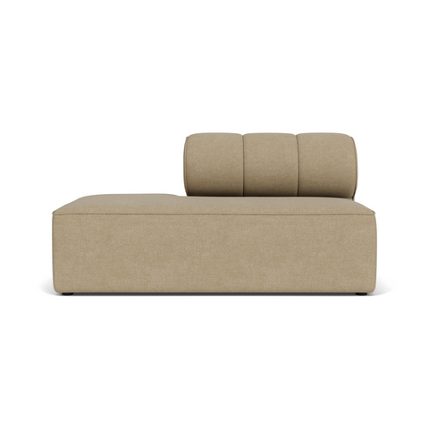 Audo Copenhagen Eave Seamline Modular Sofa, Straight Modules, 34" Depth, Left Open End 56" in Audo Bouclé 02, packshot on white