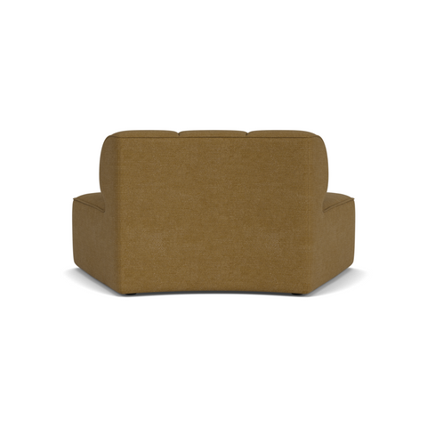 Audo Copenhagen Eave Seamline Modular Sofa, Rounded Modules, 34" Depth, Convex Open Section in Audo Bouclé 06, packshot on white